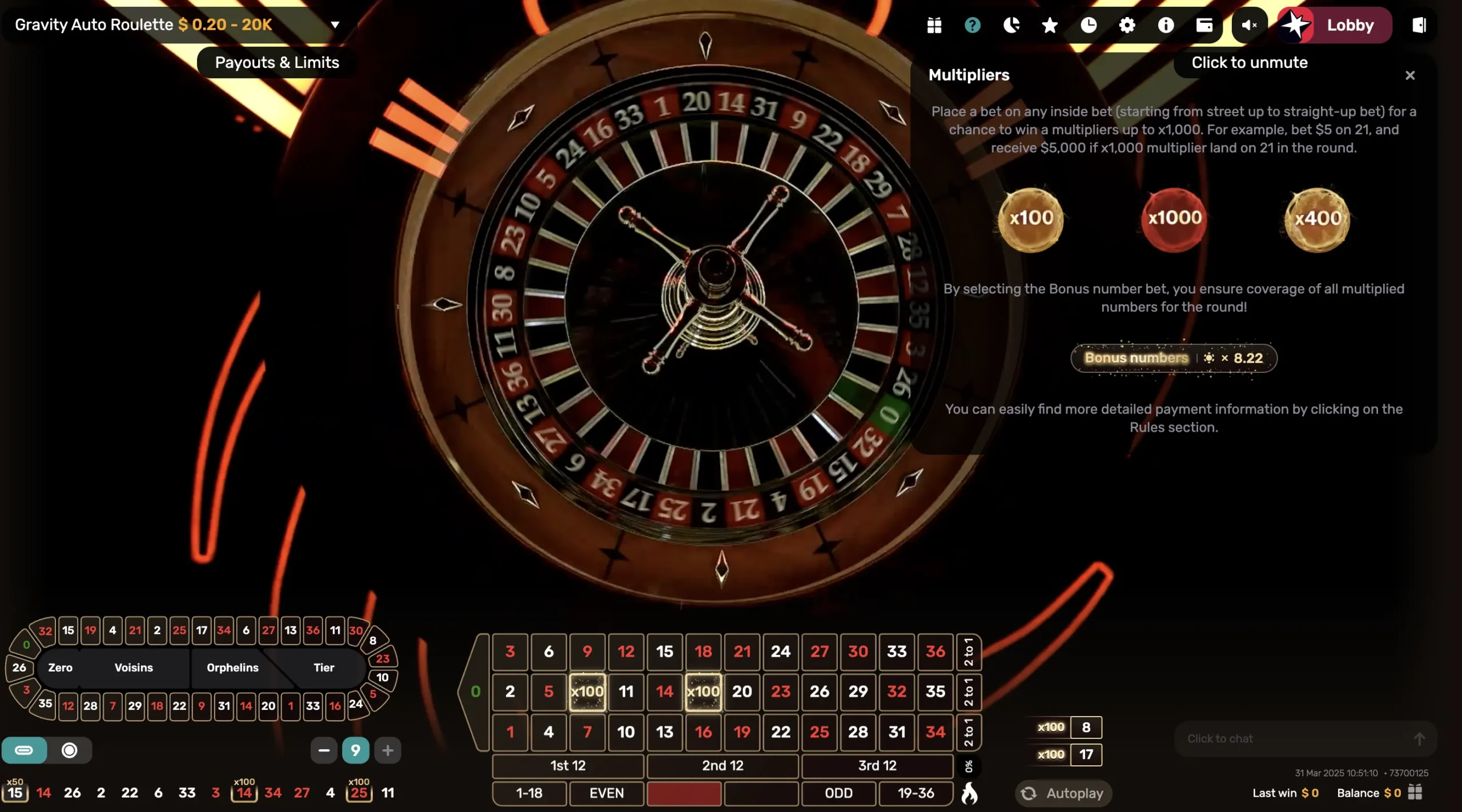 Gravity Auto Roulette by ICONIC21