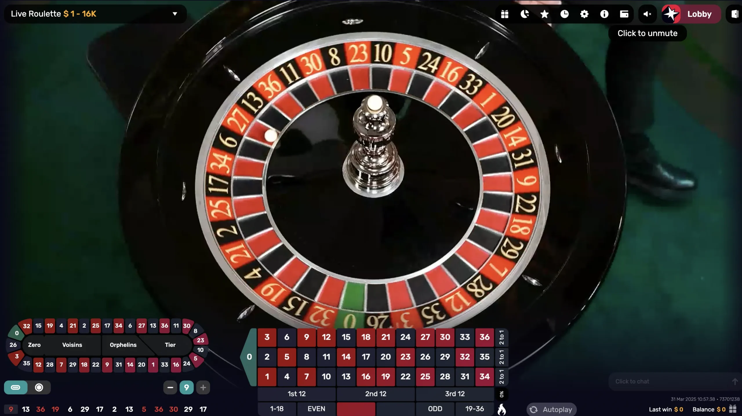 Live Roulette by Atmosfera