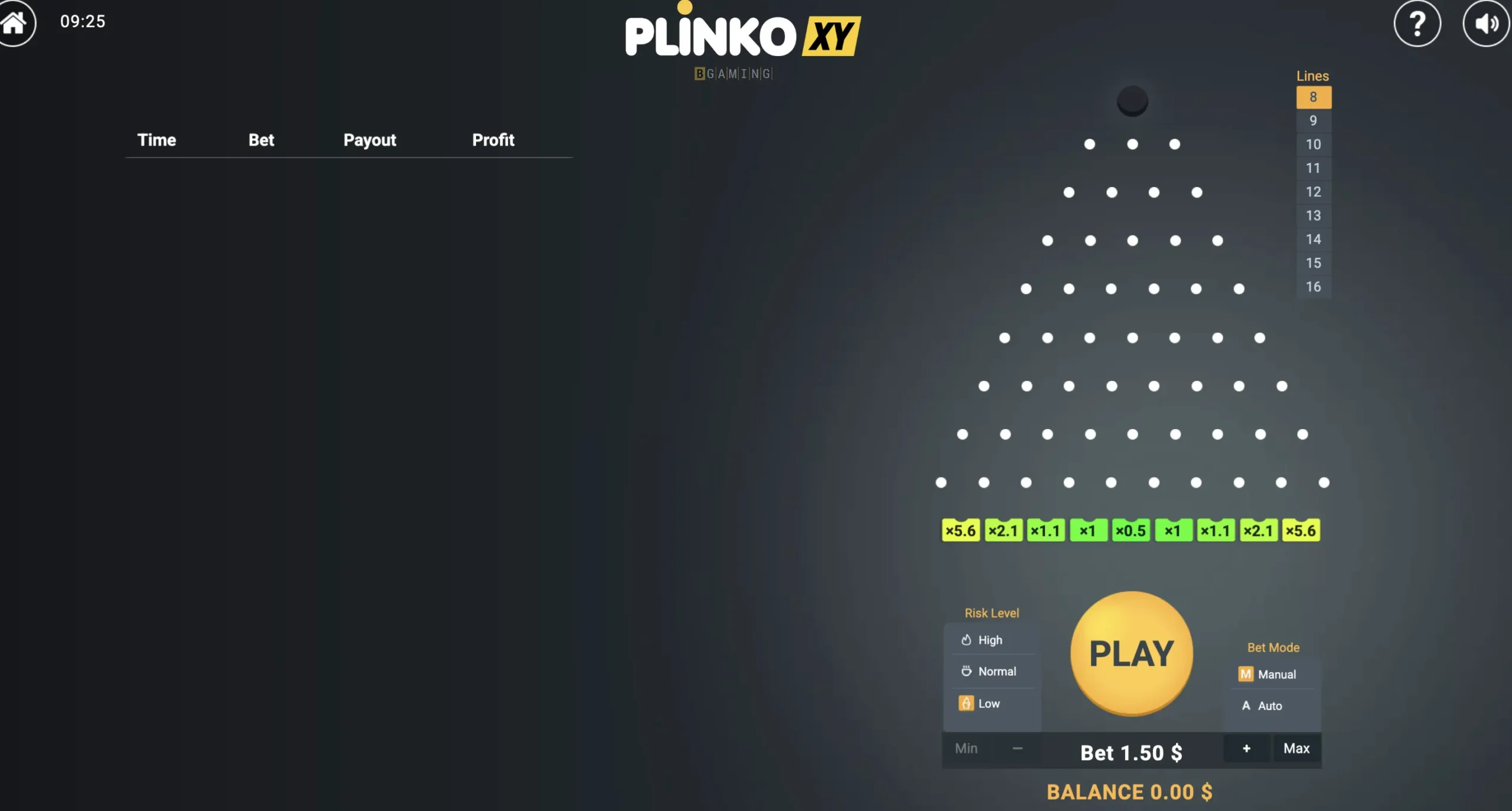 Plinko XY by BGaming