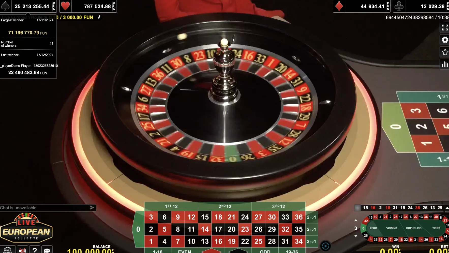 Roulette Live European by Platipus