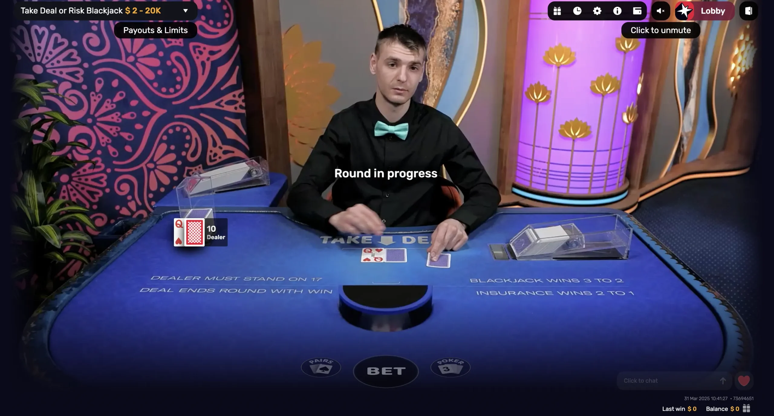 Take Deal or Risk Blackjack by ICONIC21